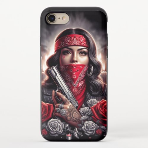 Gangster Girl Hip Hop chicano art graphic iPhone 87 Slider Case