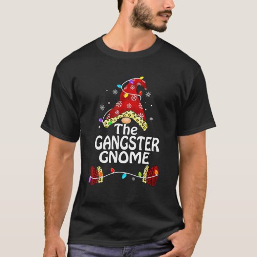Gangster Gnome Buffalo Plaid Matching Christmas T_Shirt