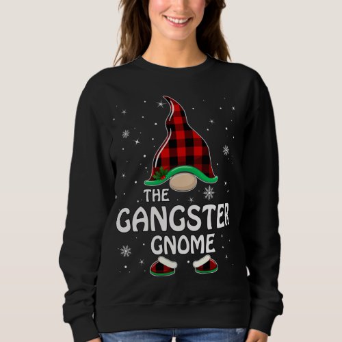 Gangster Gnome Buffalo Plaid Matching Family Chris Sweatshirt