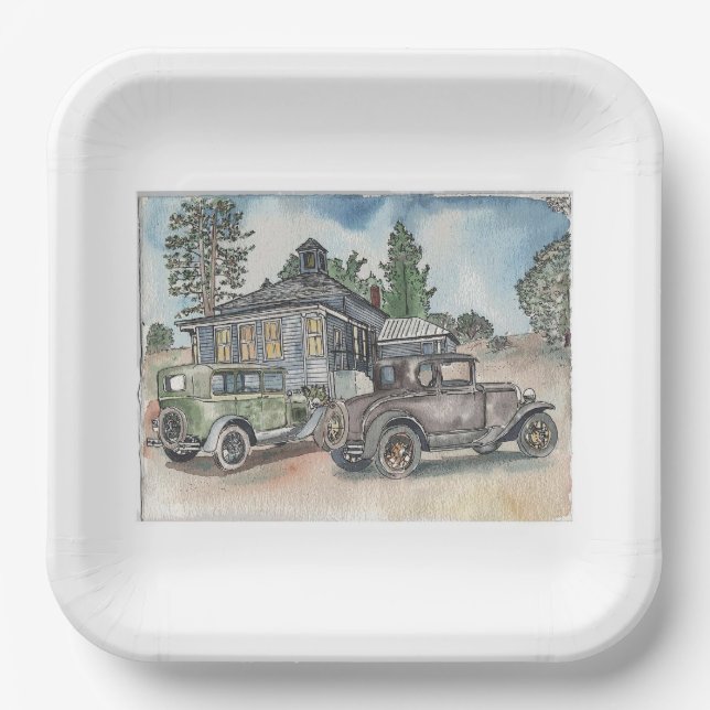 Gangster Hideout Paper Plates (Front)