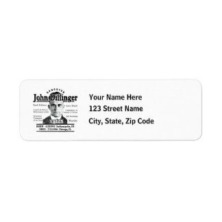 Gangster John Dillinger Label