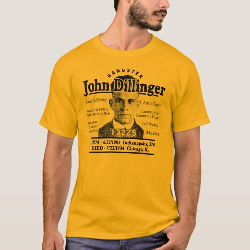 Gangster John Dillinger T_Shirt