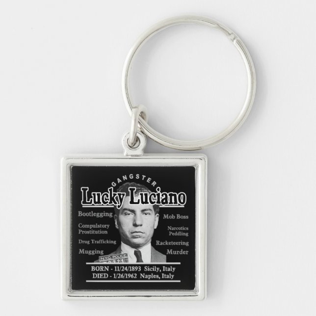 Gangster Lucky Luciano Keychain (Front)