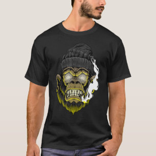 Gangster Monkey   Edgy Aesthetic Streetwear T-Shirt