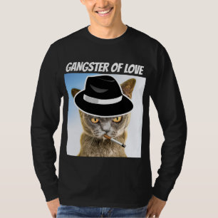 GANGSTER OF LOVE FEDORA CAT T-SHIRTS