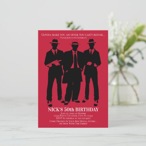 Gangster Party Invitations Zazzle