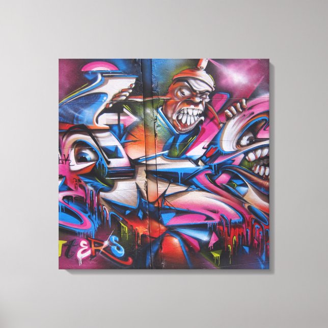 Gangster rapper urban graffiti Street art Canvas Print (Front)