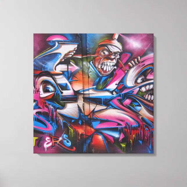 Gangster rapper urban graffiti Street art Canvas Print | Zazzle