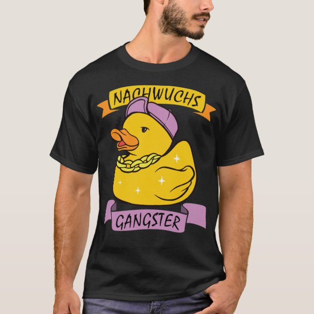 Gangster rubber duck, little bandit, cool animals  T-Shirt (Front)