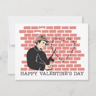 Gangster Valentine's Day Holiday Card