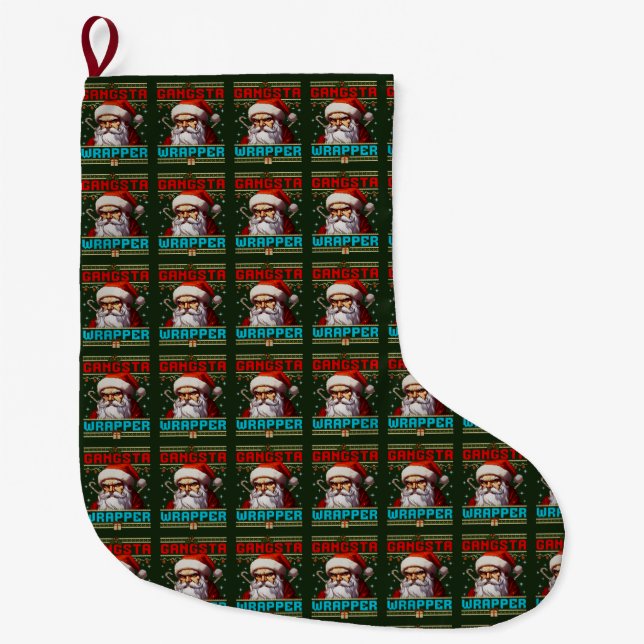 Gangster Wrapper Christmas Stocking (Front)