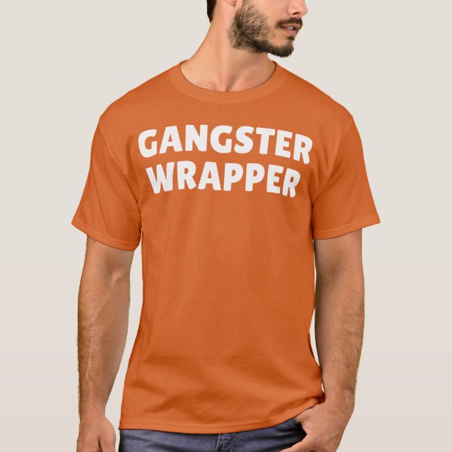 Gangster Wrapper funny Christmas funny Christmas g T-Shirt (Front)