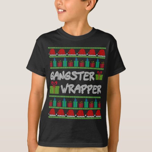 Gangster Wrapper Ugly Christmas Sweater Funny Pun 