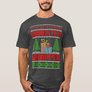 Gangster Wrapper Ugly Christmas Sweater Funny Pun