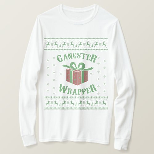 Gangster Wrapper Ugly Sweater Christmas Meme