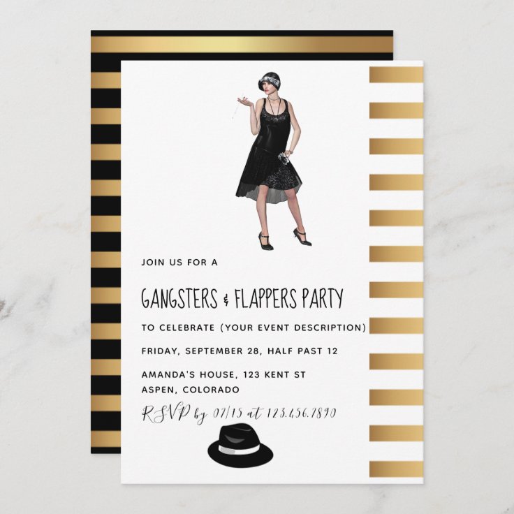 Gangsters and Flappers Party Invitation | Zazzle