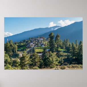 Gangtey Goemba Buddhist monastery , central Bhutan Poster