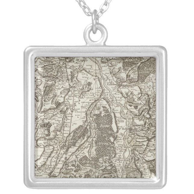 Gannat, St Pourcain Silver Plated Necklace (Front)