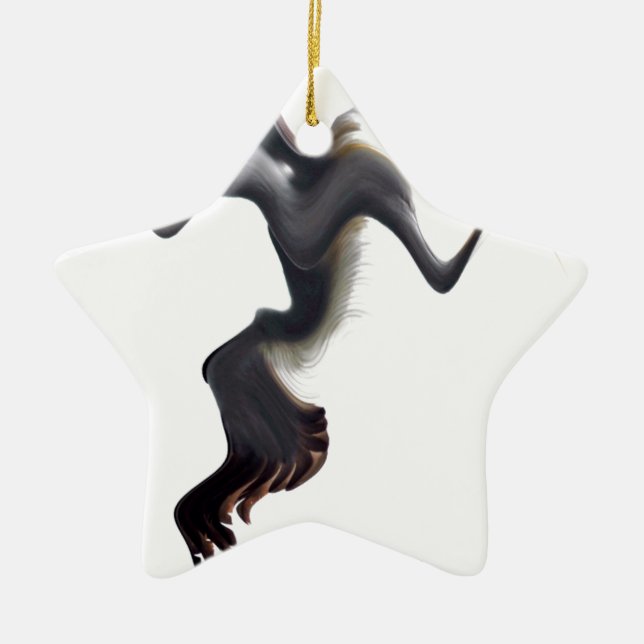 Gannets-Abstract Sea Bird Ceramic Ornament (Front)