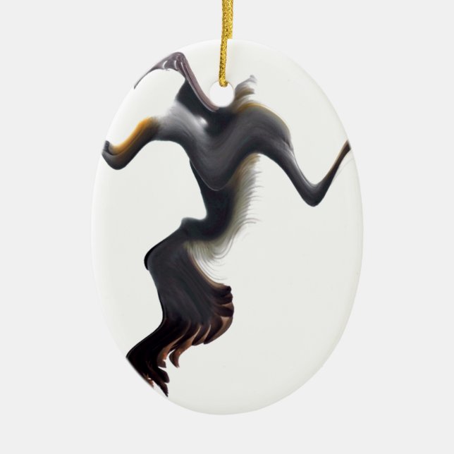 Gannets-Abstract Sea Bird Ceramic Ornament (Front)