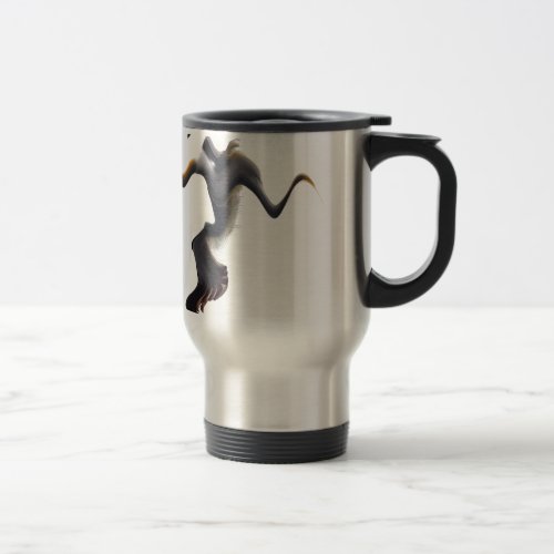 Gannets_Abstract Sea Bird Travel Mug