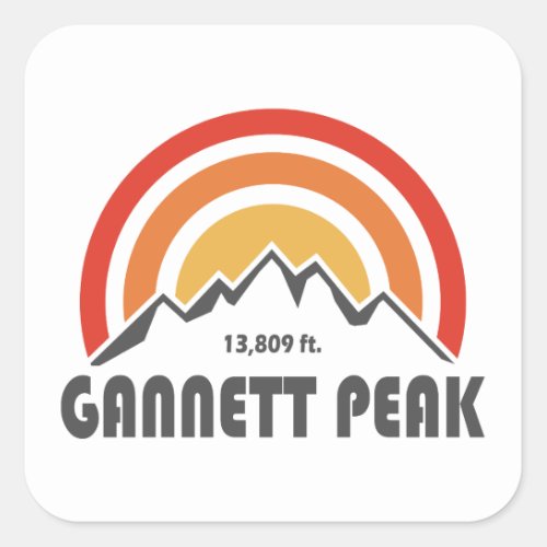 Gannett Peak Square Sticker