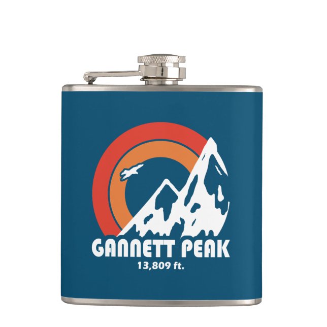 Gannett Peak Sun Eagle Flask (Front)
