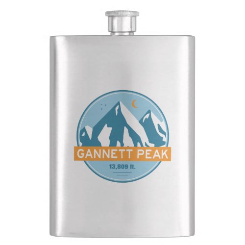 Gannett Peak Wyoming Stars Moon Flask