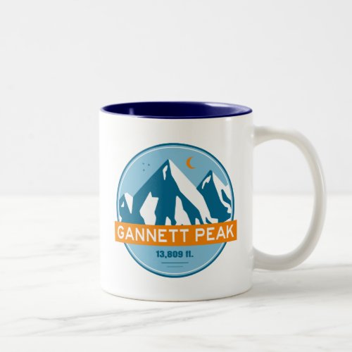 Gannett Peak Wyoming Stars Moon Two_Tone Coffee Mug