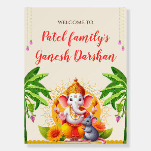 Ganpati pooja signs Ganesh Chaturthi welcome signs