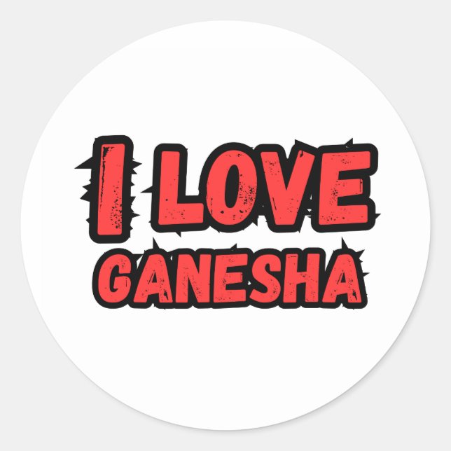 Ganpati Stckers Classic Round Sticker (Front)