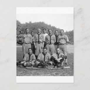 GAO of the PO Baseball Team, 1920s Postcard