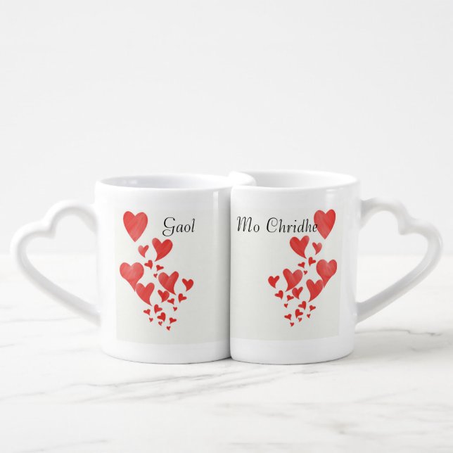 Gaol Mo Chridhe Scottish Gaelic Coffee Mug Set (Front Nesting)