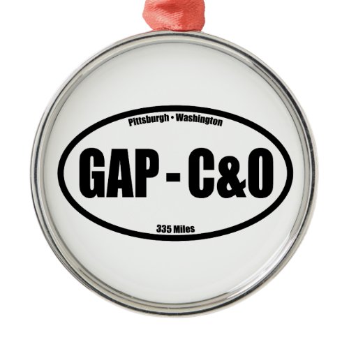 GAP - C&amp;O Towpath Oval Metal Ornament