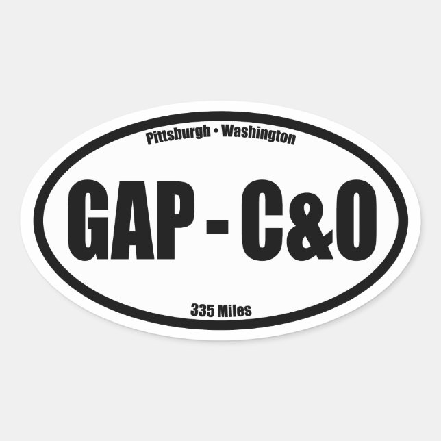 GAP - C&O Towpath Oval Oval Sticker (Front)