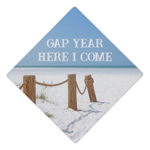 Gap Year Beach Graduation Cap Topper