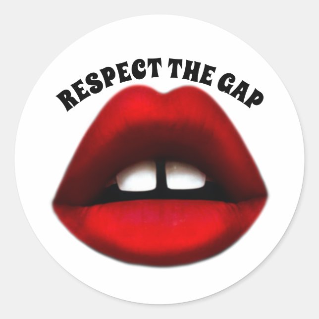 Gapped tooth Girl, Classic round stickers (Front)