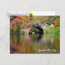 Gapstow Bridge, Central Park, NYC - H postcard