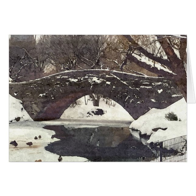 GAPSTOW BRIDGE IN WINTER NOTECARD (Front Horizontal)