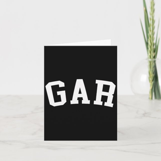 Gar  card (Front)