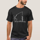 Gar Fish Gar Fishing Stick Figure Garfish Fishing T-Shirt