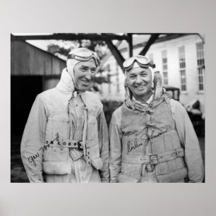 Gar Wood and Orlin Johnson - Autographed - Vintage Poster