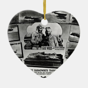 Gar Wood Vintage Speedboat Racing Miss Americas Ceramic Ornament