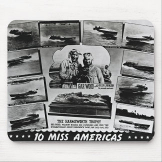 Gar Wood Vintage Speedboat Racing Miss Americas Mouse Pad