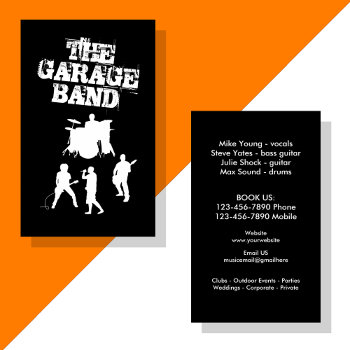 Garage Band Music Business Card by Luckyturtle at Zazzle
