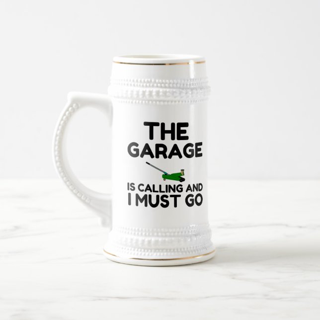 Garage Calling Beer Stein (Left)
