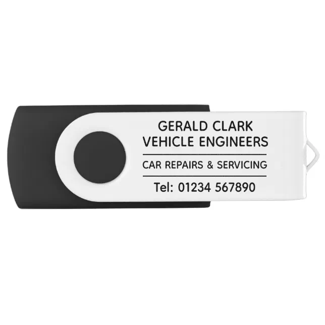 Garage Car Repairs & Servicing with QR Code Memory Flash Drive | Zazzle