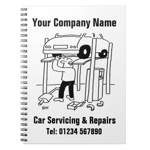 Garage Car Servicing  Vehicle Repairs Notebook