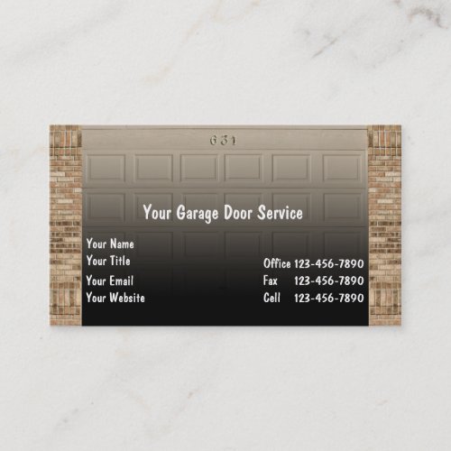 Garage Door Business Cards