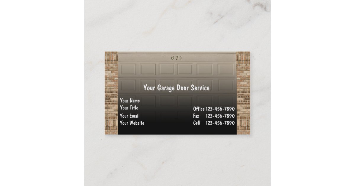 Garage Door Business Cards Zazzle